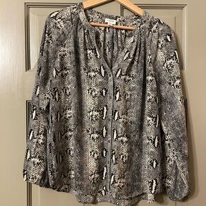 J. Crew Snakeskin Blouse